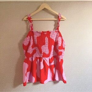 2X Ava & Viv Peplum Sleeveless Top